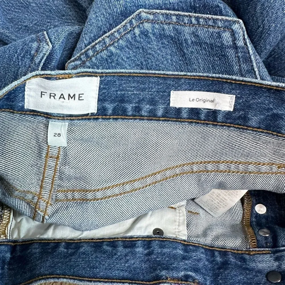Frame Le Original Landa Mix Patchwork Jeans| Size 28 - Picture 9 of 9